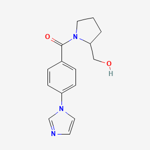 molecular formula C15H17N3O2 B6638771 [2-(Hydroxymethyl)pyrrolidin-1-yl]-(4-imidazol-1-ylphenyl)methanone 