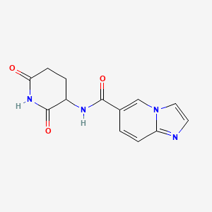 molecular formula C13H12N4O3 B6638778 N-(2,6-dioxopiperidin-3-yl)imidazo[1,2-a]pyridine-6-carboxamide 