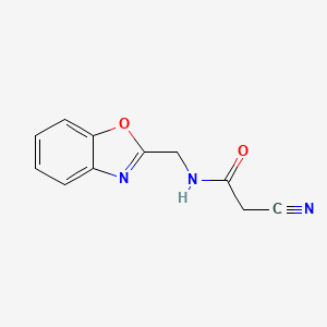 molecular formula C11H9N3O2 B6638784 N-(1,3-benzoxazol-2-ylmethyl)-2-cyanoacetamide 