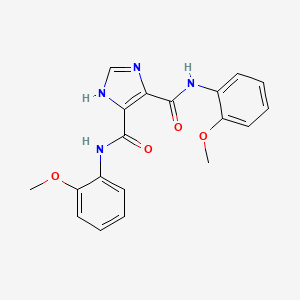 molecular formula C19H18N4O4 B6638785 1H-Imidazole-4,5-dicarboxylic acid bis-[(2-methoxy-phenyl)-amide] 