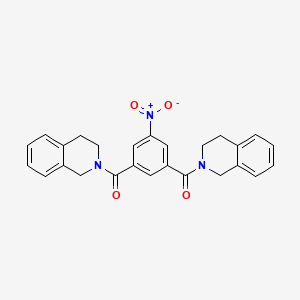 molecular formula C26H23N3O4 B6638792 3,4-dihydro-2(1H)-isoquinolinyl{3-[3,4-dihydro-2(1H)-isoquinolinylcarbonyl]-5-nitrophenyl}methanone 