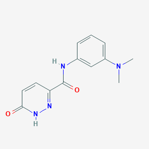 molecular formula C13H14N4O2 B6638806 N-[3-(dimethylamino)phenyl]-6-oxo-1H-pyridazine-3-carboxamide 