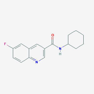 molecular formula C16H17FN2O B6638815 N-cyclohexyl-6-fluoroquinoline-3-carboxamide 