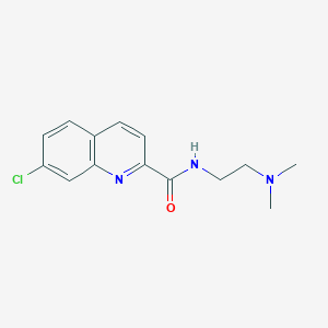 molecular formula C14H16ClN3O B6638816 7-chloro-N-[2-(dimethylamino)ethyl]quinoline-2-carboxamide 