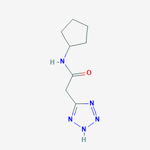 molecular formula C8H13N5O B6638823 N-cyclopentyl-2-(2H-tetrazol-5-yl)acetamide 