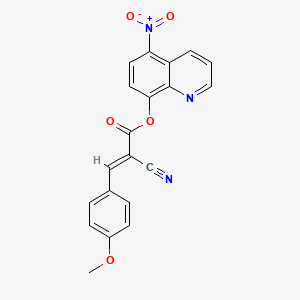 molecular formula C20H13N3O5 B6638825 (5-nitroquinolin-8-yl) (E)-2-cyano-3-(4-methoxyphenyl)prop-2-enoate 