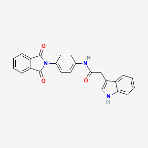 molecular formula C24H17N3O3 B6638835 N-[4-(1,3-dioxoisoindol-2-yl)phenyl]-2-(1H-indol-3-yl)acetamide 