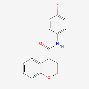 molecular formula C16H14FNO2 B6638850 N-(4-fluorophenyl)-3,4-dihydro-2H-chromene-4-carboxamide 