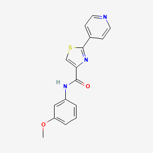 molecular formula C16H13N3O2S B6638852 N-(3-methoxyphenyl)-2-pyridin-4-yl-1,3-thiazole-4-carboxamide 