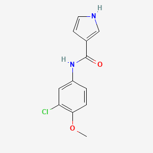 molecular formula C12H11ClN2O2 B6638893 N-(3-chloro-4-methoxyphenyl)-1H-pyrrole-3-carboxamide 
