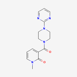 molecular formula C15H17N5O2 B6638896 1-Methyl-3-(4-pyrimidin-2-ylpiperazine-1-carbonyl)pyridin-2-one 