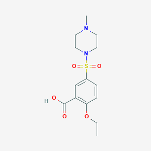 molecular formula C14H20N2O5S B066389 2-Ethoxy-5-(4-methylpiperazin-1-yl)sulfonylbenzoic acid CAS No. 194602-23-8