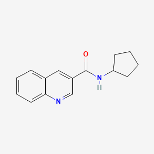 molecular formula C15H16N2O B6638908 N-cyclopentylquinoline-3-carboxamide 