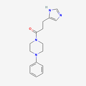 molecular formula C16H20N4O B6638915 3-(1H-imidazol-5-yl)-1-(4-phenylpiperazin-1-yl)propan-1-one 