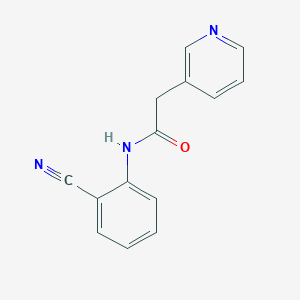 molecular formula C14H11N3O B6638921 N-(2-cyanophenyl)-2-pyridin-3-ylacetamide 