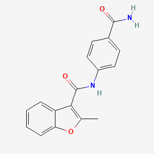 molecular formula C17H14N2O3 B6638939 N-(4-carbamoylphenyl)-2-methyl-1-benzofuran-3-carboxamide 