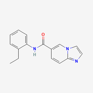 molecular formula C16H15N3O B6638946 N-(2-ethylphenyl)imidazo[1,2-a]pyridine-6-carboxamide 