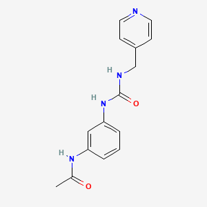 molecular formula C15H16N4O2 B6638948 N-[3-(pyridin-4-ylmethylcarbamoylamino)phenyl]acetamide 