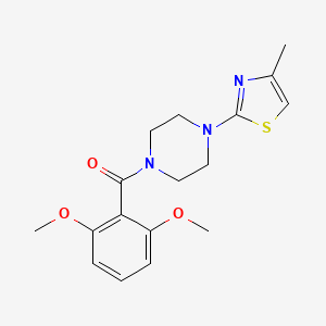 molecular formula C17H21N3O3S B6638974 (2,6-Dimethoxyphenyl)-[4-(4-methyl-1,3-thiazol-2-yl)piperazin-1-yl]methanone 