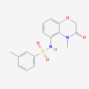 molecular formula C16H16N2O4S B6638981 3-methyl-N-(4-methyl-3-oxo-1,4-benzoxazin-5-yl)benzenesulfonamide 