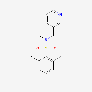molecular formula C16H20N2O2S B6638997 N,2,4,6-tetramethyl-N-(pyridin-3-ylmethyl)benzenesulfonamide 