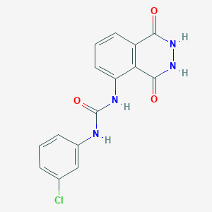 molecular formula C15H11ClN4O3 B6639034 1-(3-Chlorophenyl)-3-(1,4-dioxo-2,3-dihydrophthalazin-5-yl)urea 