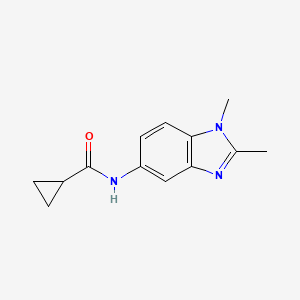 molecular formula C13H15N3O B6639066 N-(1,2-dimethylbenzimidazol-5-yl)cyclopropanecarboxamide 