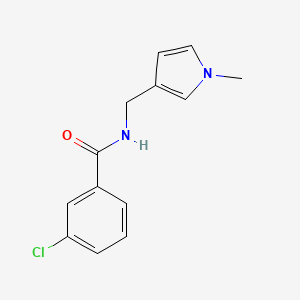 molecular formula C13H13ClN2O B6639088 3-chloro-N-[(1-methylpyrrol-3-yl)methyl]benzamide 