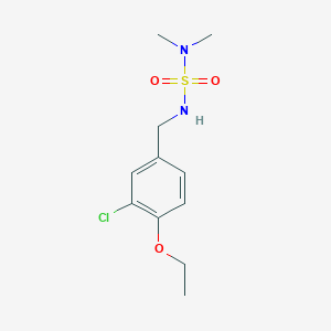 molecular formula C11H17ClN2O3S B6639099 2-Chloro-4-[(dimethylsulfamoylamino)methyl]-1-ethoxybenzene 