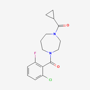 molecular formula C16H18ClFN2O2 B6639113 [4-(2-Chloro-6-fluorobenzoyl)-1,4-diazepan-1-yl]-cyclopropylmethanone 