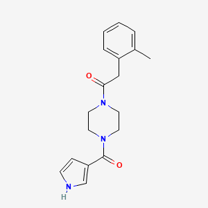 molecular formula C18H21N3O2 B6639121 2-(2-methylphenyl)-1-[4-(1H-pyrrole-3-carbonyl)piperazin-1-yl]ethanone 