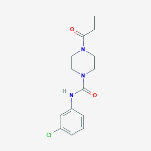 molecular formula C14H18ClN3O2 B6639143 N-(3-chlorophenyl)-4-propanoylpiperazine-1-carboxamide 