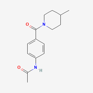 N-{4-[(4-methylpiperidin-1-yl)carbonyl]phenyl}acetamide