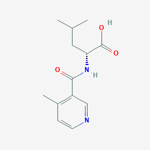 molecular formula C13H18N2O3 B6639216 (2R)-4-methyl-2-[(4-methylpyridine-3-carbonyl)amino]pentanoic acid 