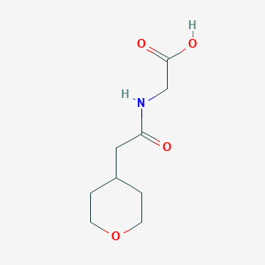 molecular formula C9H15NO4 B6639225 2-[[2-(Oxan-4-yl)acetyl]amino]acetic acid 