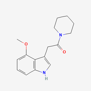 molecular formula C16H20N2O2 B6639234 2-(4-methoxy-1H-indol-3-yl)-1-piperidin-1-ylethanone 