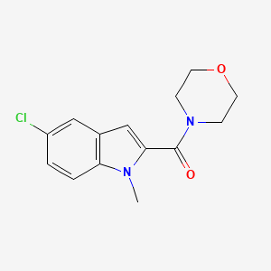 molecular formula C14H15ClN2O2 B6639241 (5-Chloro-1-methylindol-2-yl)-morpholin-4-ylmethanone 