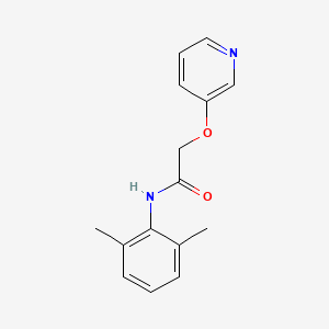 molecular formula C15H16N2O2 B6639290 N-(2,6-dimethylphenyl)-2-pyridin-3-yloxyacetamide 