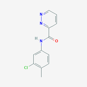 molecular formula C12H10ClN3O B6639296 N-(3-chloro-4-methylphenyl)pyridazine-3-carboxamide 