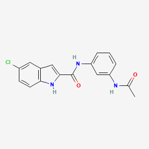 molecular formula C17H14ClN3O2 B6639298 N-(3-acetamidophenyl)-5-chloro-1H-indole-2-carboxamide 