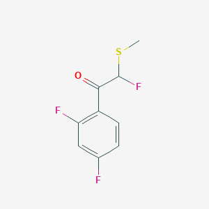 Ethanone, 1-(2,4-difluorophenyl)-2-fluoro-2-(methylthio)-(9CI)