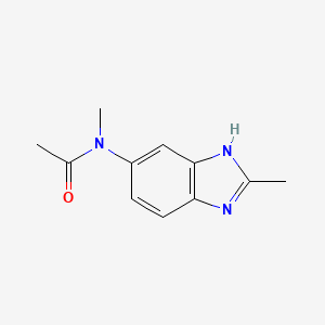molecular formula C11H13N3O B6639304 N-methyl-N-(2-methyl-3H-benzimidazol-5-yl)acetamide 