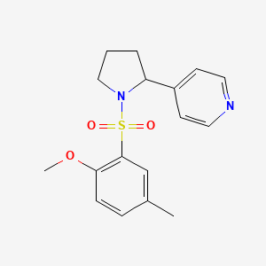 4-[1-(2-Methoxy-5-methylphenyl)sulfonylpyrrolidin-2-yl]pyridine