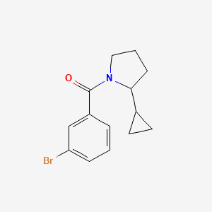 molecular formula C14H16BrNO B6639326 (3-Bromophenyl)-(2-cyclopropylpyrrolidin-1-yl)methanone 