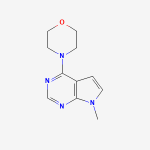molecular formula C11H14N4O B6639337 4-(7-Methylpyrrolo[2,3-d]pyrimidin-4-yl)morpholine 