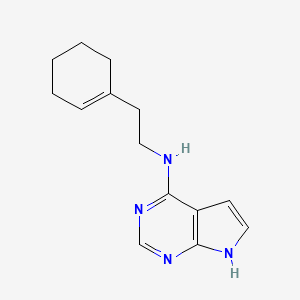 molecular formula C14H18N4 B6639343 N-[2-(cyclohexen-1-yl)ethyl]-7H-pyrrolo[2,3-d]pyrimidin-4-amine 