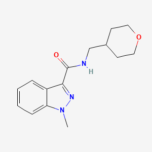 molecular formula C15H19N3O2 B6639353 1-methyl-N-(tetrahydro-2H-pyran-4-ylmethyl)-1H-indazole-3-carboxamide 