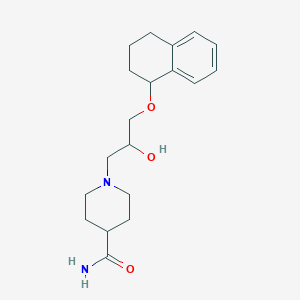 molecular formula C19H28N2O3 B6639366 1-[2-Hydroxy-3-(1,2,3,4-tetrahydronaphthalen-1-yloxy)propyl]piperidine-4-carboxamide 