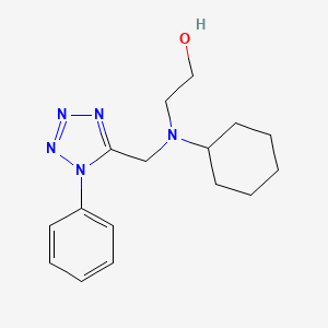 molecular formula C16H23N5O B6639394 2-[Cyclohexyl-[(1-phenyltetrazol-5-yl)methyl]amino]ethanol 