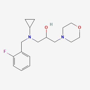 molecular formula C17H25FN2O2 B6639403 1-[Cyclopropyl-[(2-fluorophenyl)methyl]amino]-3-morpholin-4-ylpropan-2-ol 